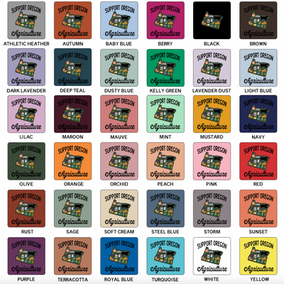 Support Oregon Agriculture T-Shirt (XS-4XL) - Multiple Colors!
