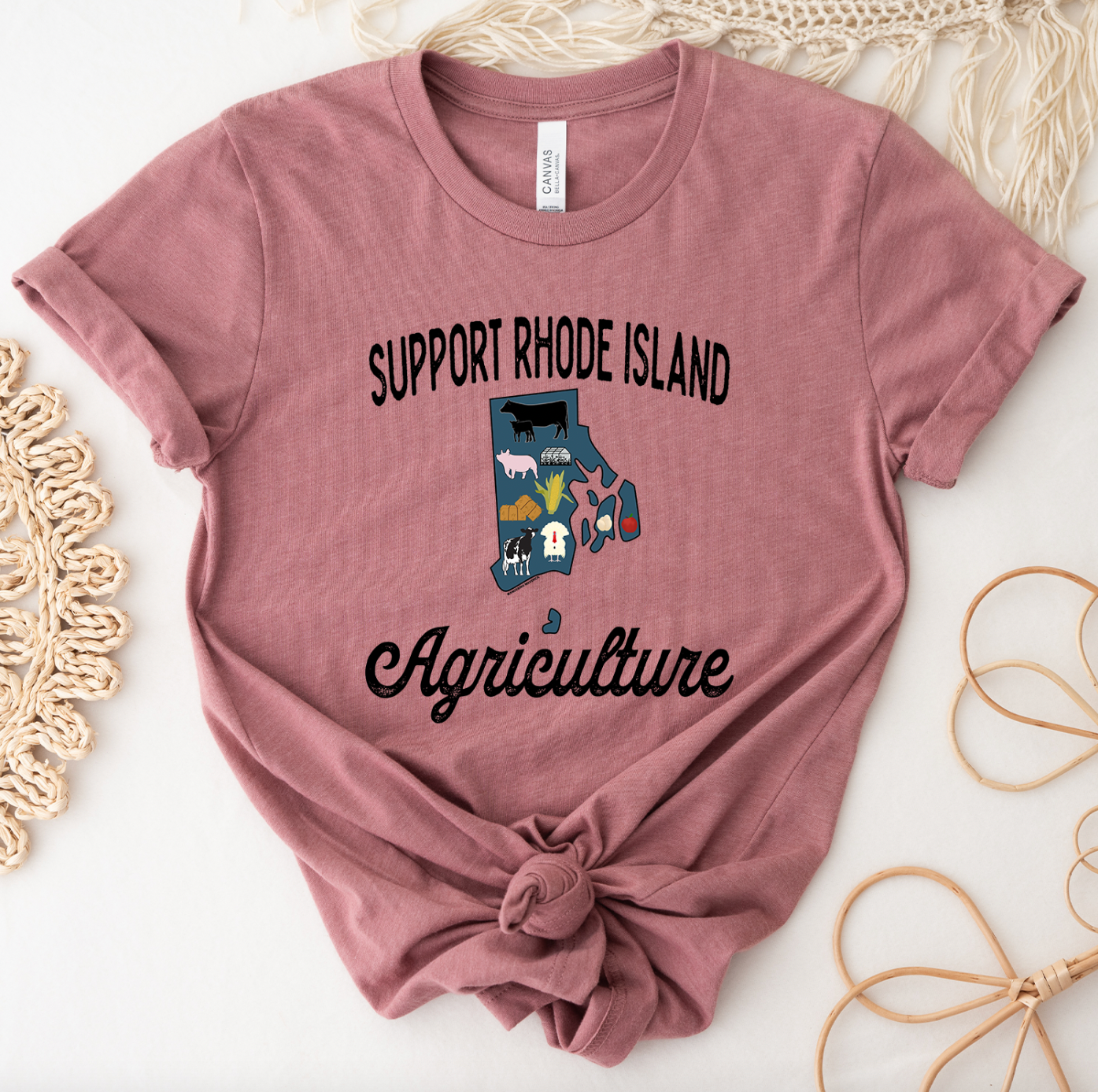 Support Rhode Island Agriculture T-Shirt (XS-4XL) - Multiple Colors!