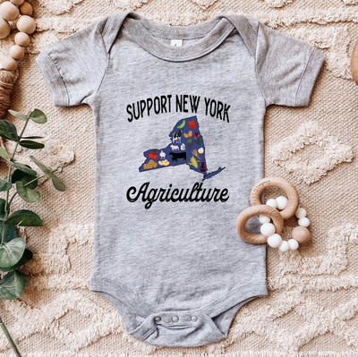 Support New York Agriculture One Piece/T-Shirt (Newborn - Youth XL) - Multiple Colors!