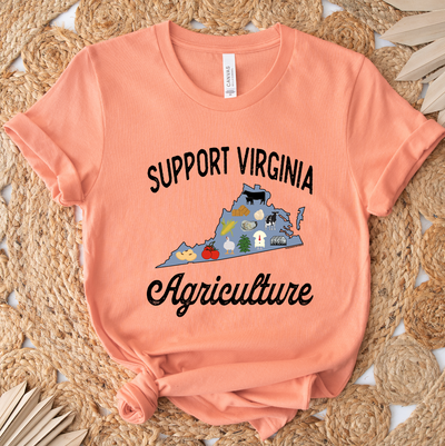 Support Virginia Agriculture T-Shirt (XS-4XL) - Multiple Colors!