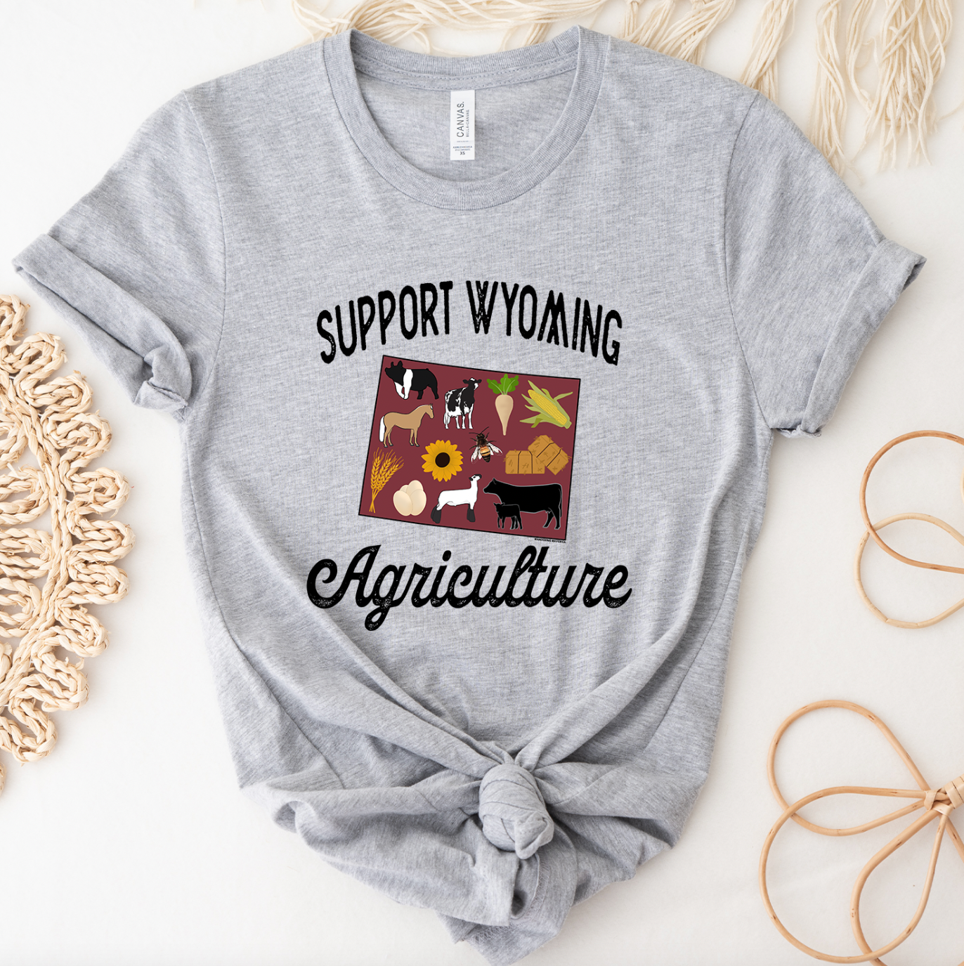 Support Wyoming Agriculture T-Shirt (XS-4XL) - Multiple Colors!