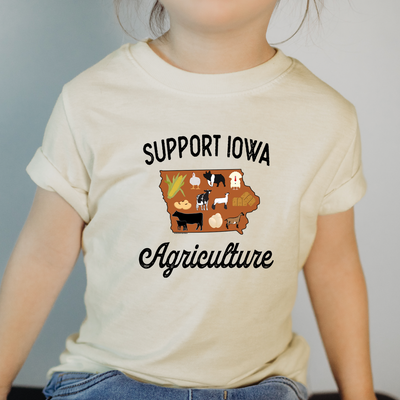 Support Iowa Agriculture One Piece/T-Shirt (Newborn - Youth XL) - Multiple Colors!