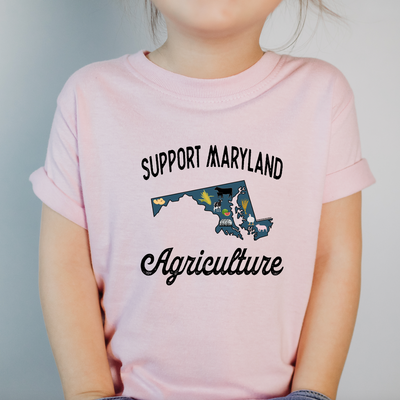 Support Maryland Agriculture One Piece/T-Shirt (Newborn - Youth XL) - Multiple Colors!