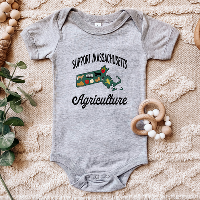 Support Massachusetts Agriculture One Piece/T-Shirt (Newborn - Youth XL) - Multiple Colors!