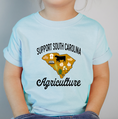 Support South Carolina Agriculture One Piece/T-Shirt (Newborn - Youth XL) - Multiple Colors!