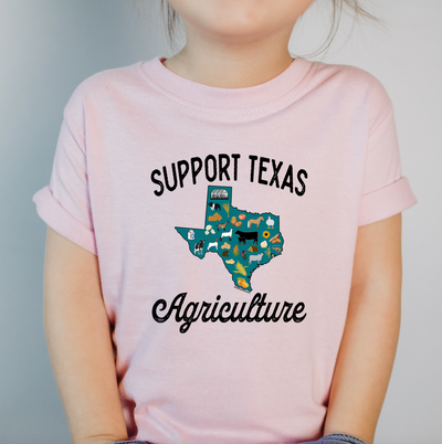 Support Texas Agriculture One Piece/T-Shirt (Newborn - Youth XL) - Multiple Colors!
