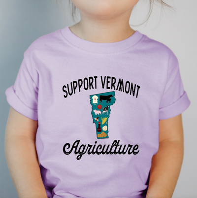 Support Vermont Agriculture One Piece/T-Shirt (Newborn - Youth XL) - Multiple Colors!