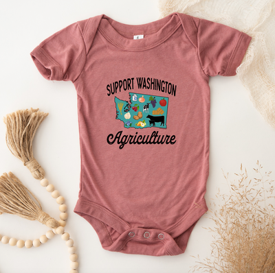 Support Washington Agriculture One Piece/T-Shirt (Newborn - Youth XL) - Multiple Colors!