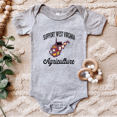 Support West Virginia Agriculture One Piece/T-Shirt (Newborn - Youth XL) - Multiple Colors!