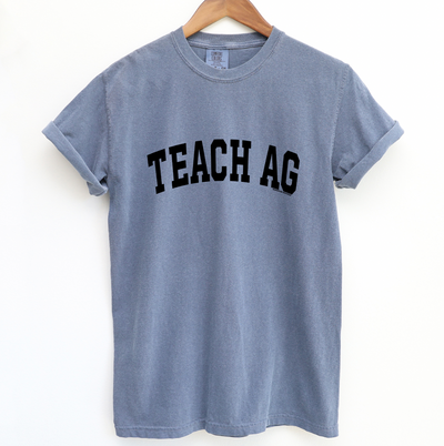 Varsity Teach Ag Black ComfortWash/ComfortColor T-Shirt (S-4XL) - Multiple Colors!