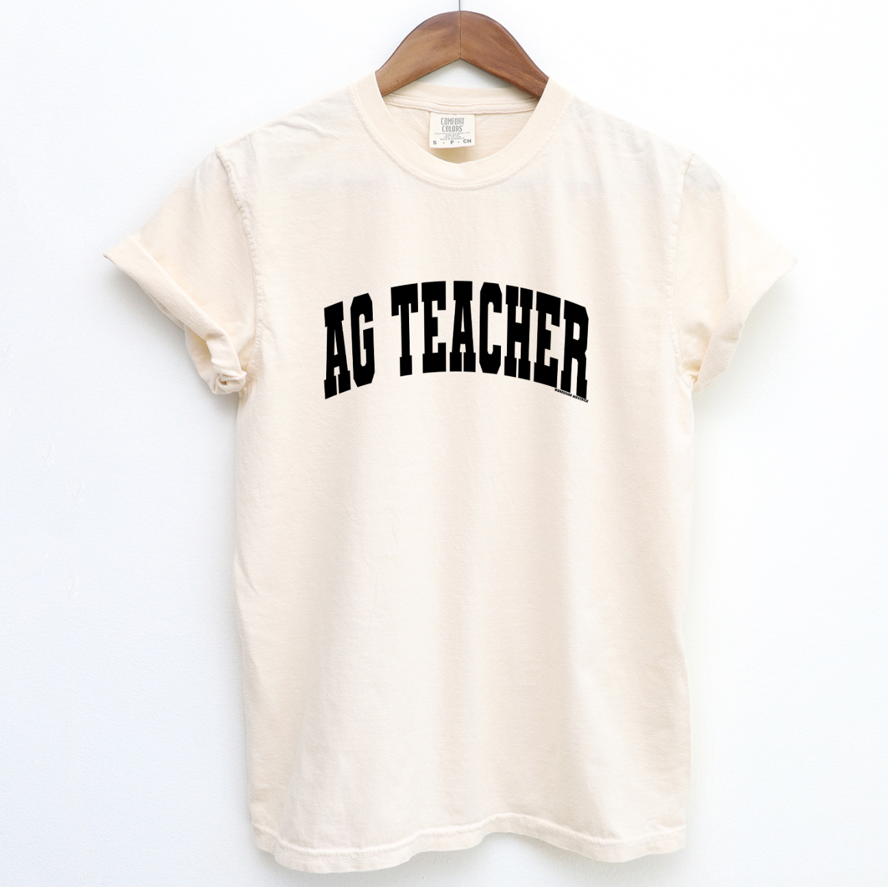 Varsity Ag Teacher Black ComfortWash/ComfortColor T-Shirt (S-4XL) - Multiple Colors!