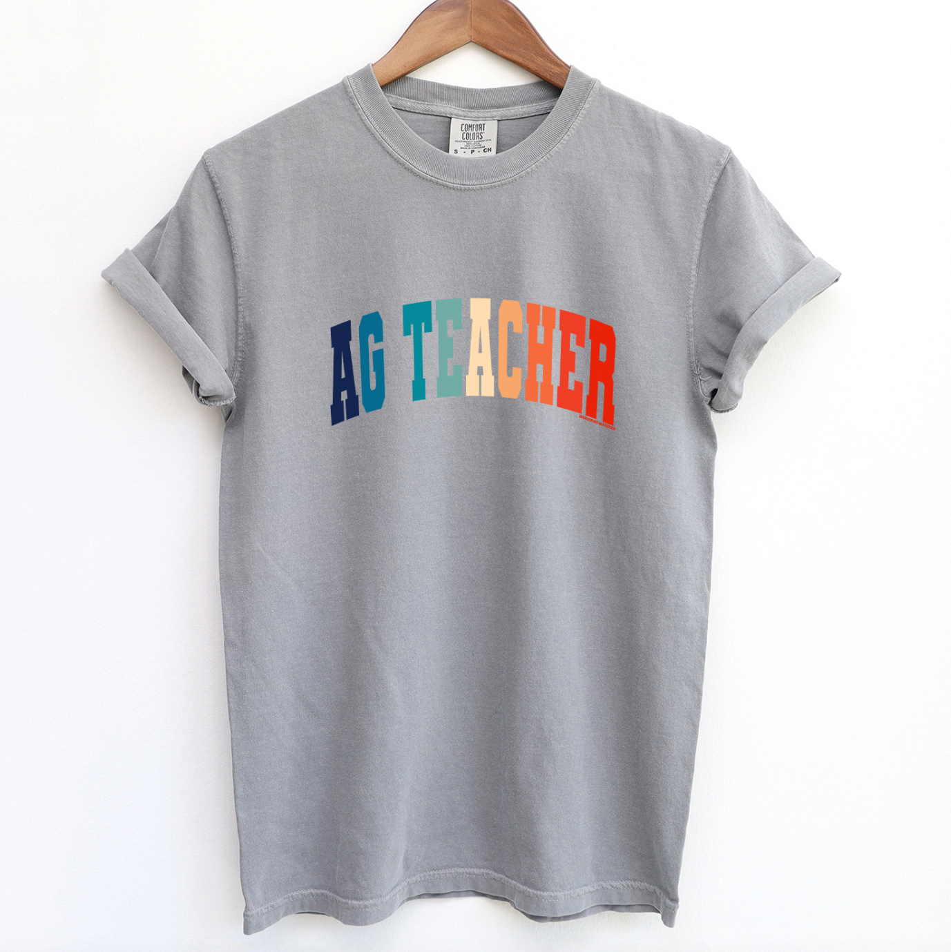 Varsity Ag Teacher Color ComfortWash/ComfortColor T-Shirt (S-4XL) - Multiple Colors!