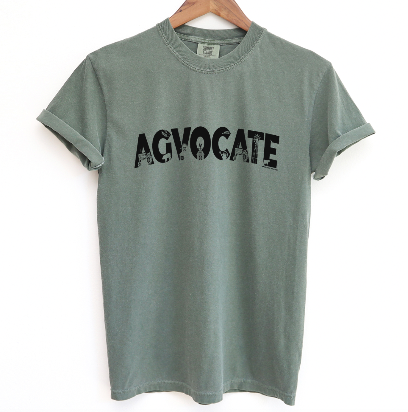 Agvocate Cutout ComfortWash/ComfortColor T-Shirt (S-4XL) - Multiple Colors!