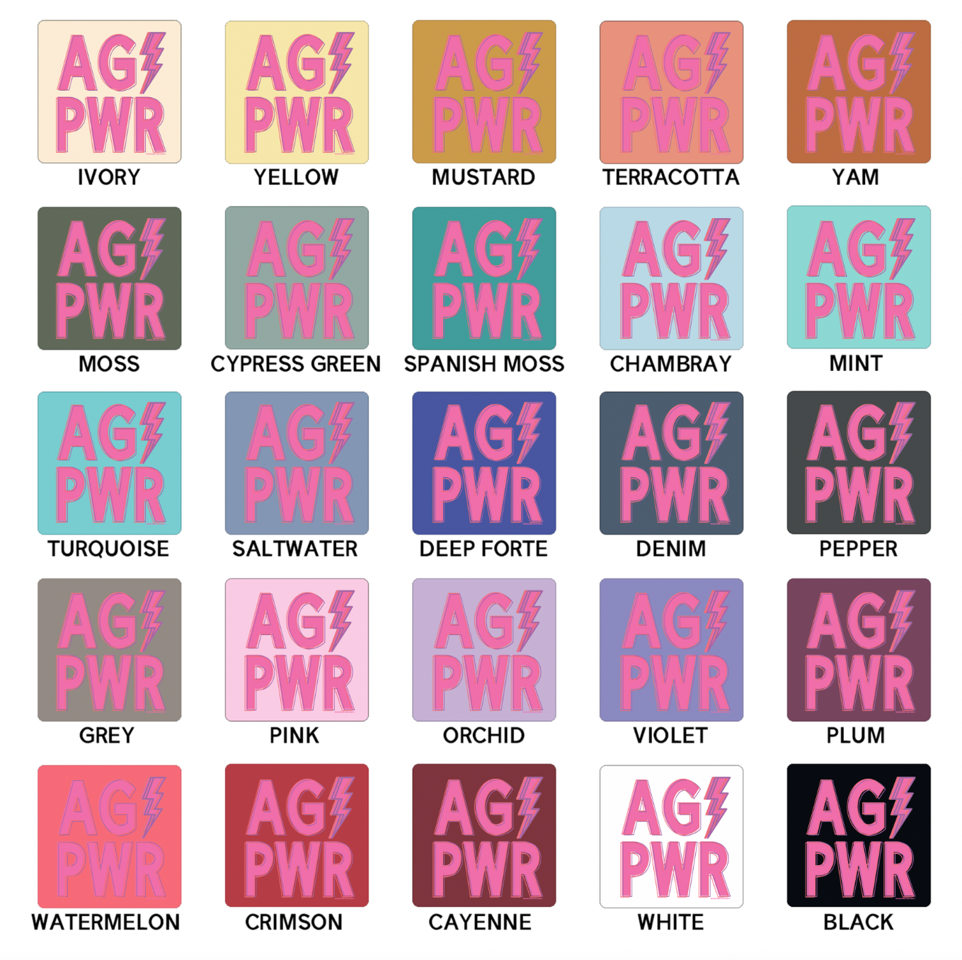 AG PWR ComfortWash/ComfortColor T-Shirt (S-4XL) - Multiple Colors!