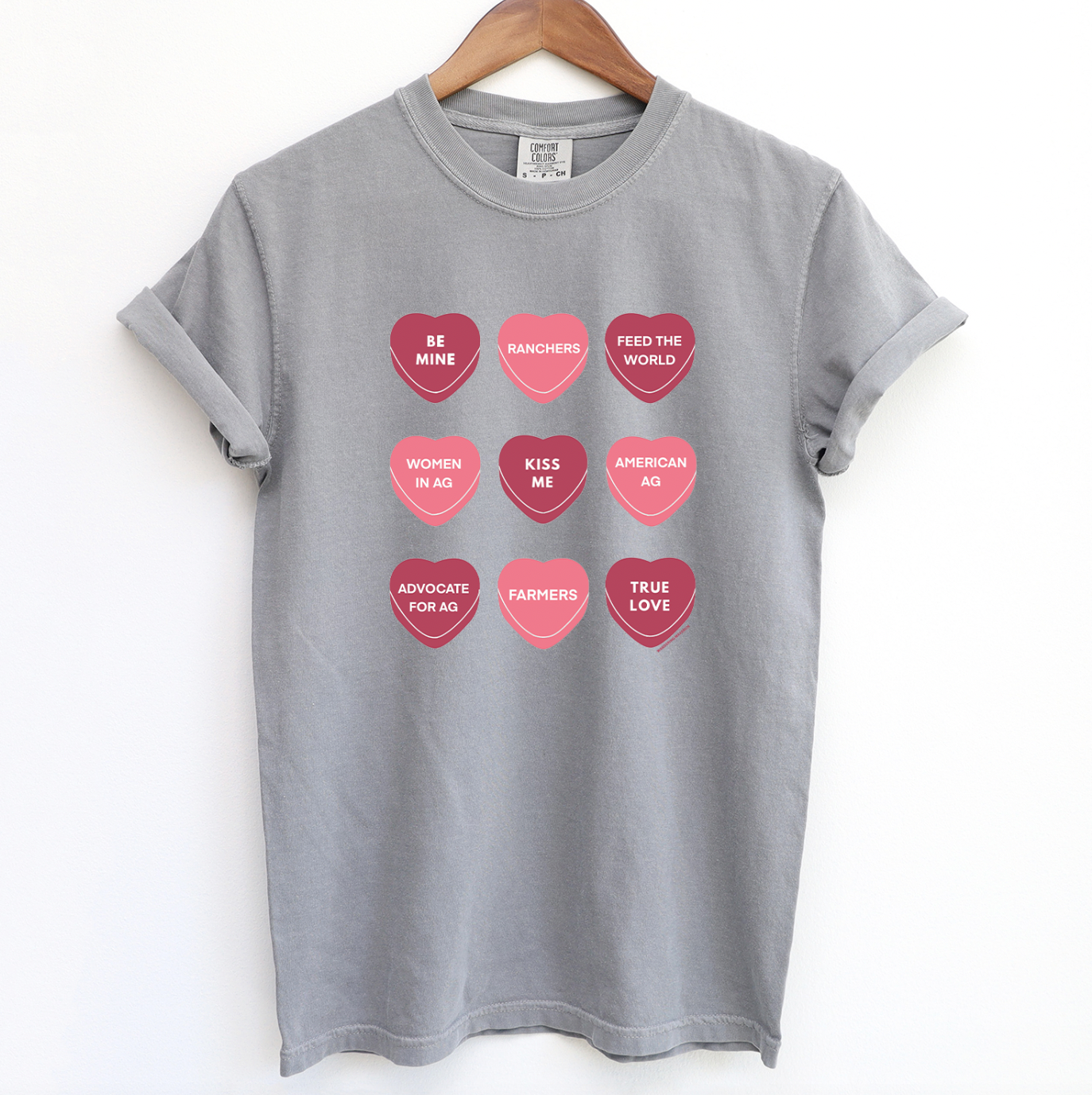 Agriculture Candy Hearts ComfortWash/ComfortColor T-Shirt (S-4XL) - Multiple Colors!