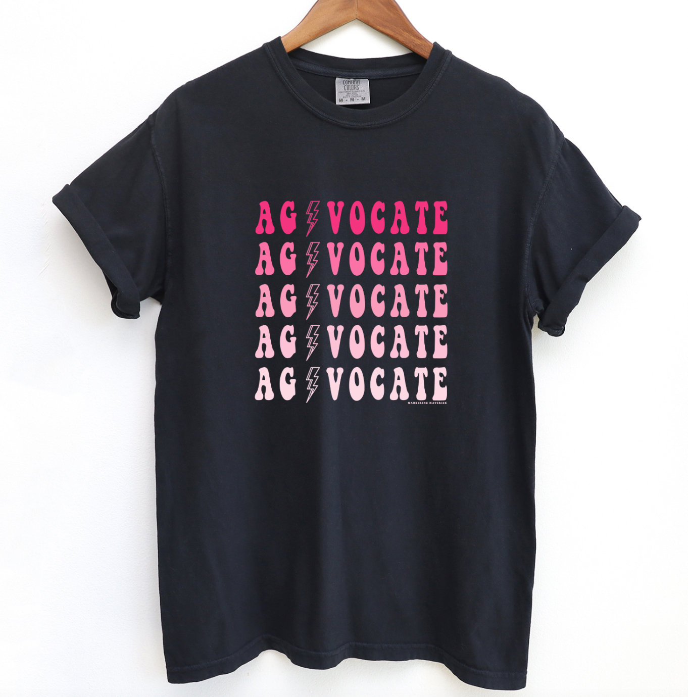 Agvocate Bolt Pink ComfortWash/ComfortColor T-Shirt (S-4XL) - Multiple Colors!