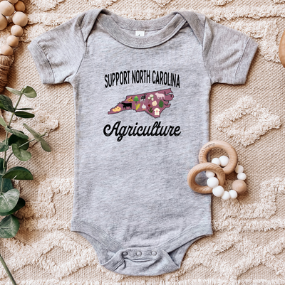 Support North Carolina Agriculture One Piece/T-Shirt (Newborn - Youth XL) - Multiple Colors!
