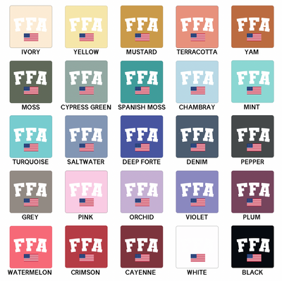 FFA Flag ComfortWash/ComfortColor T-Shirt (S-4XL) - Multiple Colors!