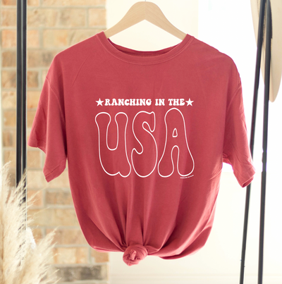 Ranching In The USA ComfortWash/ComfortColor T-Shirt (S-4XL) - Multiple Colors!