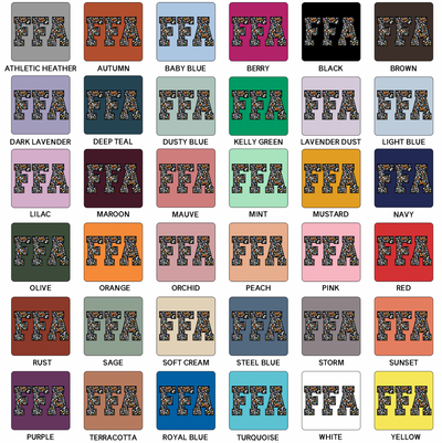 Colorful Cheetah FFA T-Shirt (XS-4XL) - Multiple Colors!