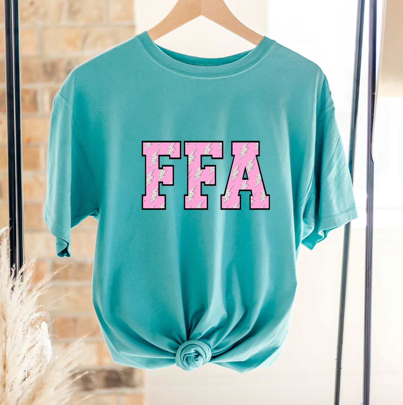 FFA Pink Lightning Bolt ComfortWash/ComfortColor T-Shirt (S-4XL) - Multiple Colors!