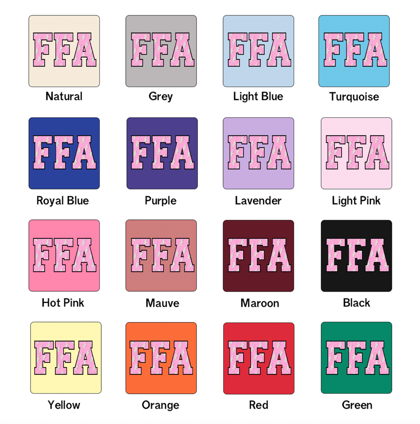 FFA Pink Lightning Bolt One Piece/T-Shirt (Newborn - Youth XL) - Multiple Colors!