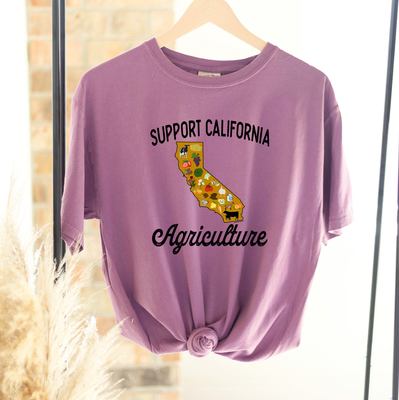 Support California Agriculture ComfortWash/ComfortColor T-Shirt (S-4XL) - Multiple Colors!
