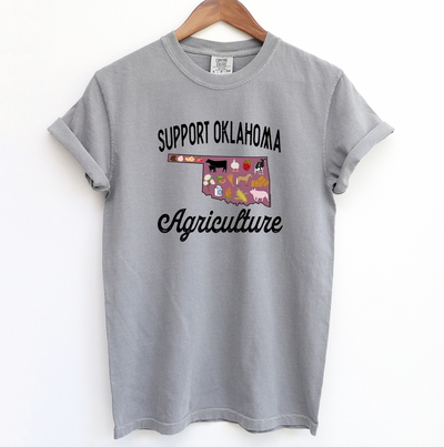 Support Oklahoma Agriculture ComfortWash/ComfortColor T-Shirt (S-4XL) - Multiple Colors!