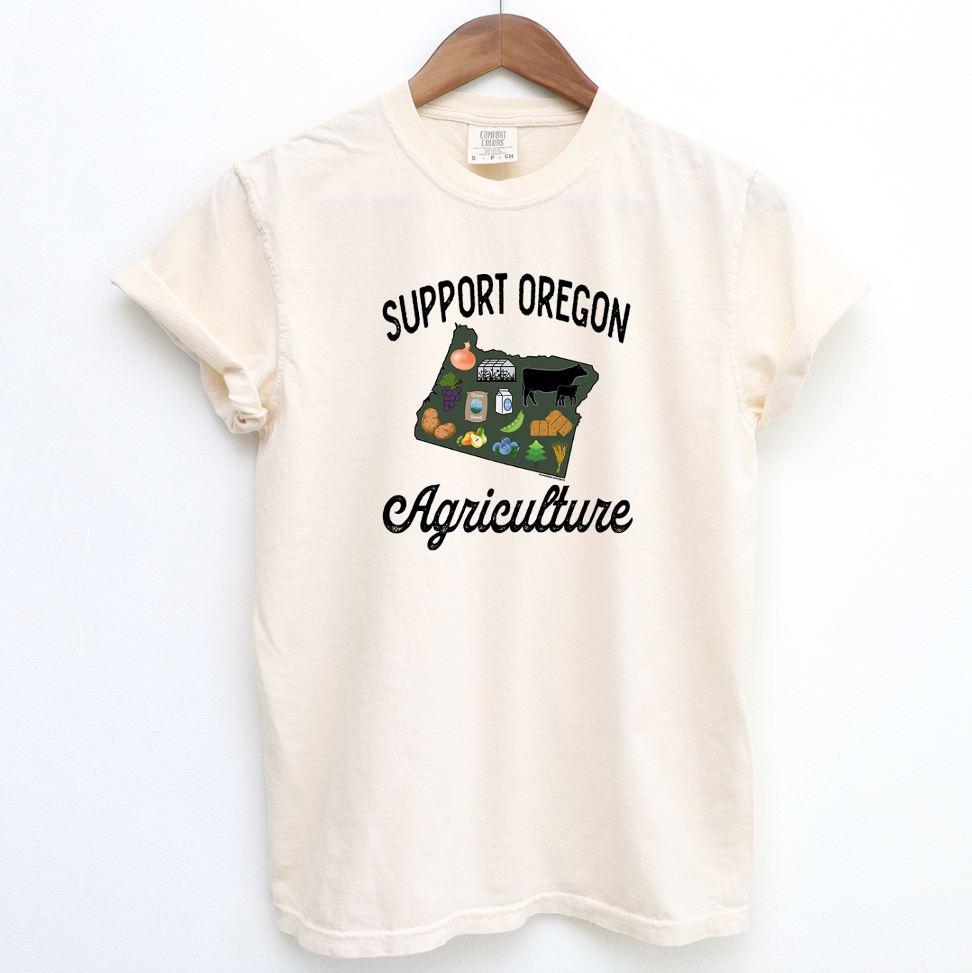 Support Oregon Agriculture ComfortWash/ComfortColor T-Shirt (S-4XL) - Multiple Colors!