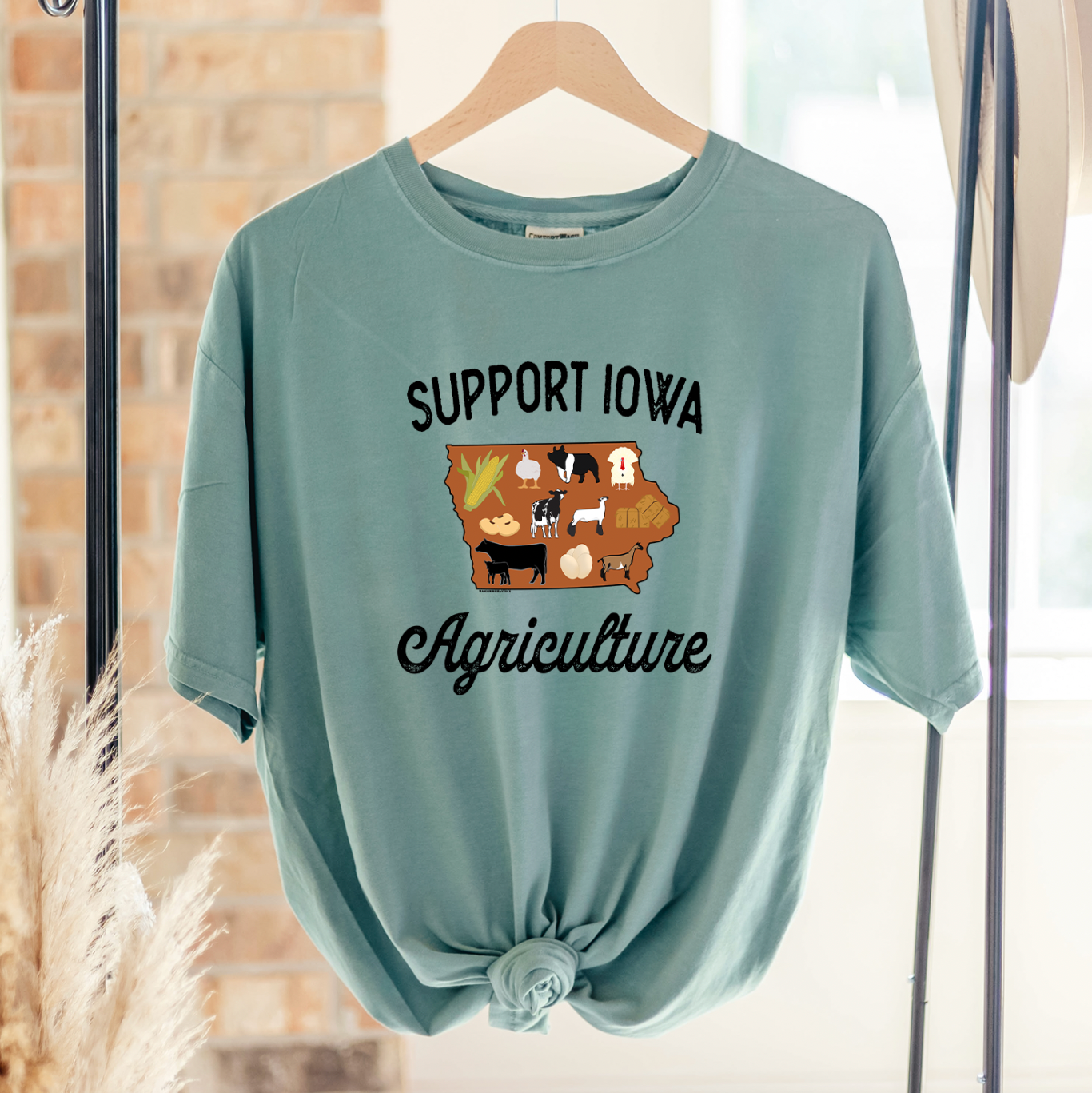 Support Iowa Agriculture ComfortWash/ComfortColor T-Shirt (S-4XL) - Multiple Colors!