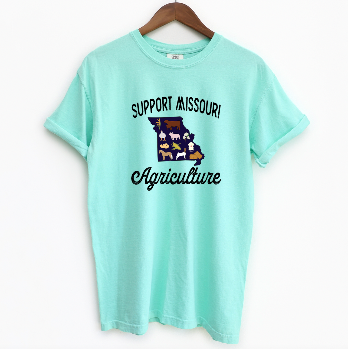 Support Missouri Agriculture ComfortWash/ComfortColor T-Shirt (S-4XL) - Multiple Colors!