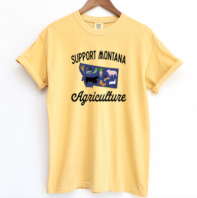 Support Montana Agriculture ComfortWash/ComfortColor T-Shirt (S-4XL) - Multiple Colors!