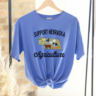 Support Nebraska Agriculture ComfortWash/ComfortColor T-Shirt (S-4XL) - Multiple Colors!