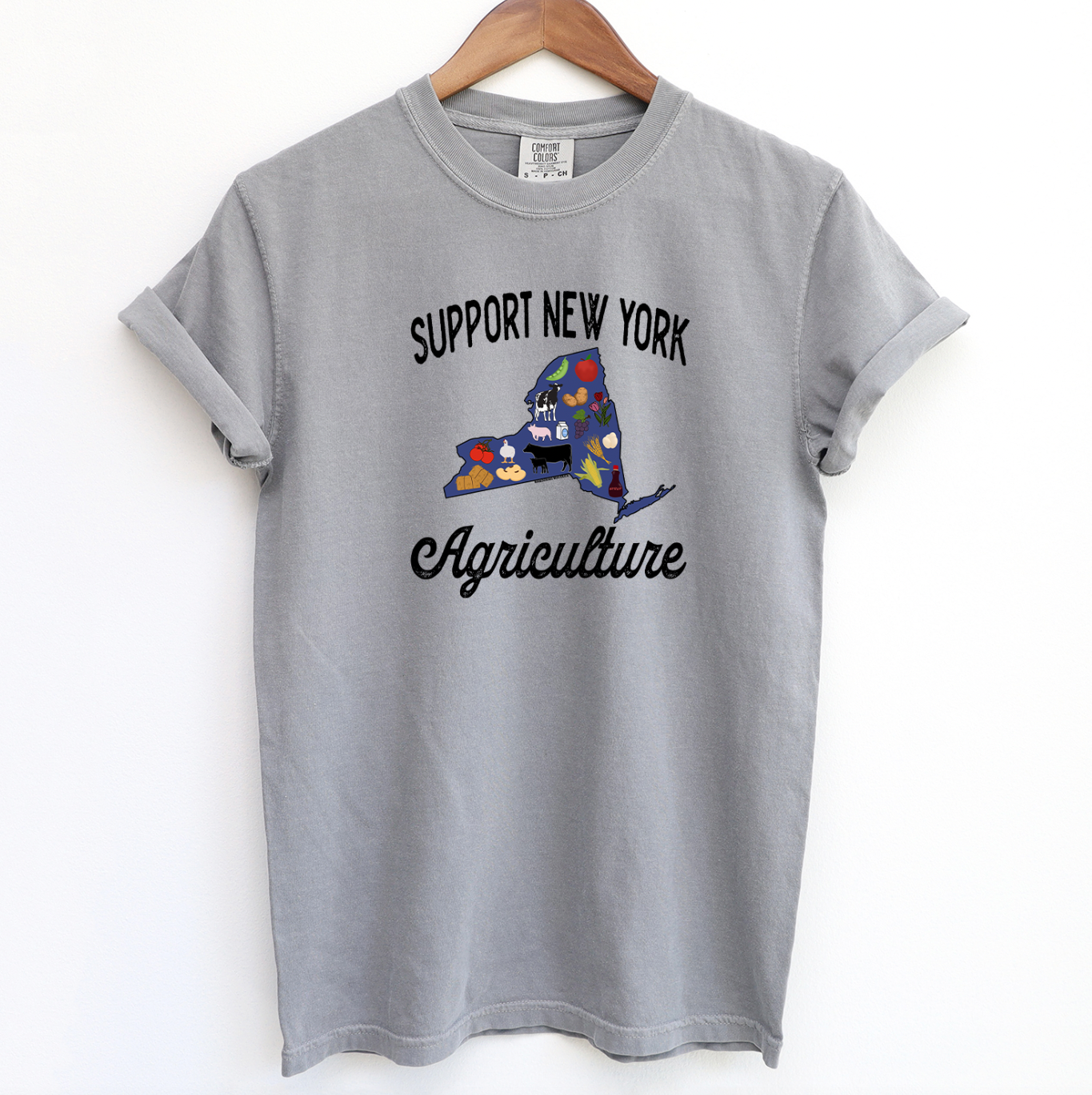 Support New York Agriculture ComfortWash/ComfortColor T-Shirt (S-4XL) - Multiple Colors!