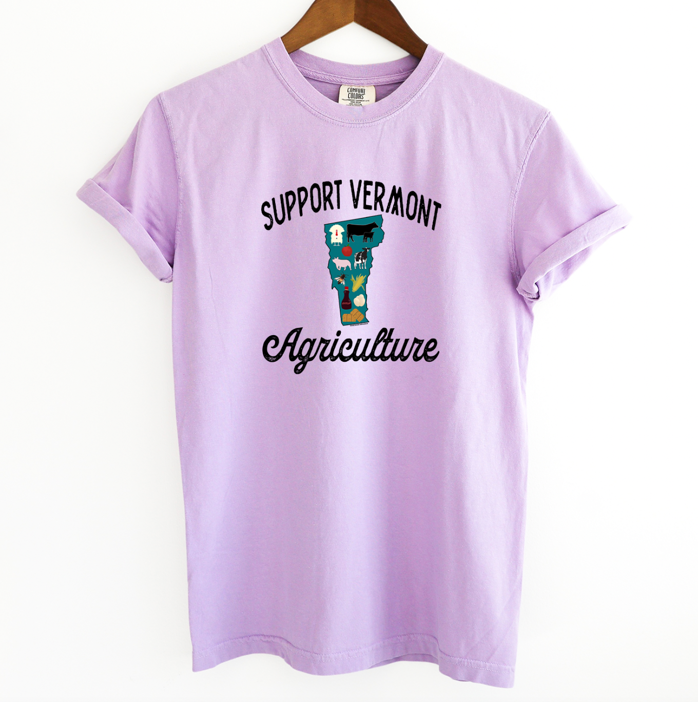 Support Vermont Agriculture ComfortWash/ComfortColor T-Shirt (S-4XL) - Multiple Colors!