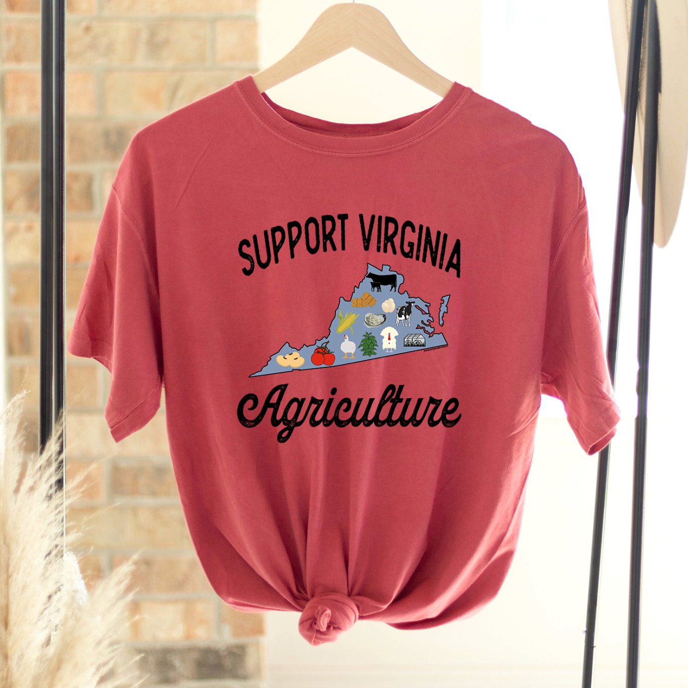 Support Virginia Agriculture ComfortWash/ComfortColor T-Shirt (S-4XL) - Multiple Colors!