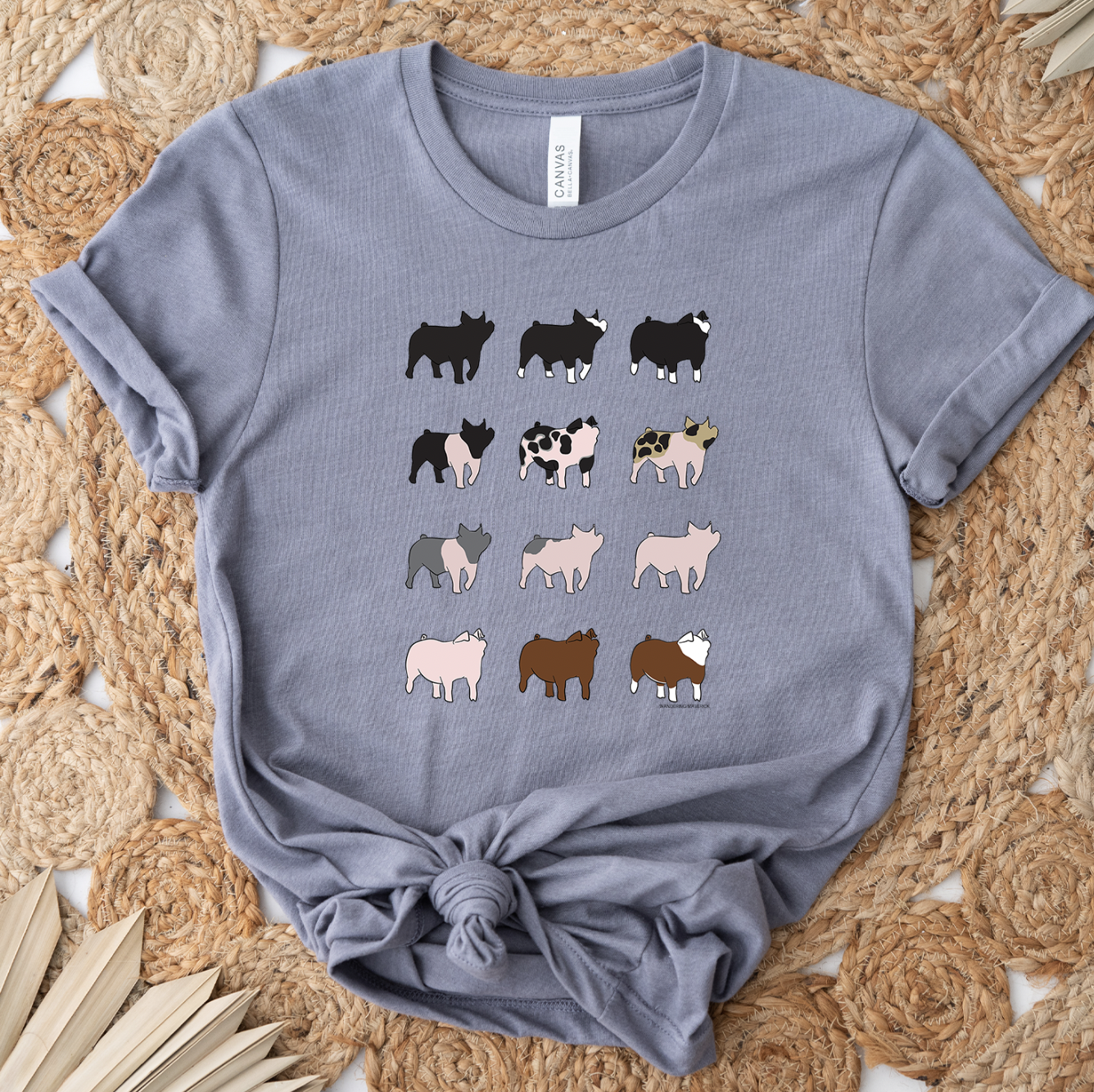 Pig Breeds T-Shirt (XS-4XL) - Multiple Colors!