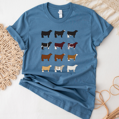 Steer Breeds T-Shirt (XS-4XL) - Multiple Colors!