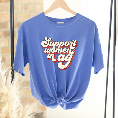 Patriotic Support Women In Ag ComfortWash/ComfortColor T-Shirt (S-4XL) - Multiple Colors!