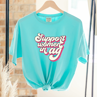 Retro Support Women In Ag Pink ComfortWash/ComfortColor T-Shirt (S-4XL) - Multiple Colors!