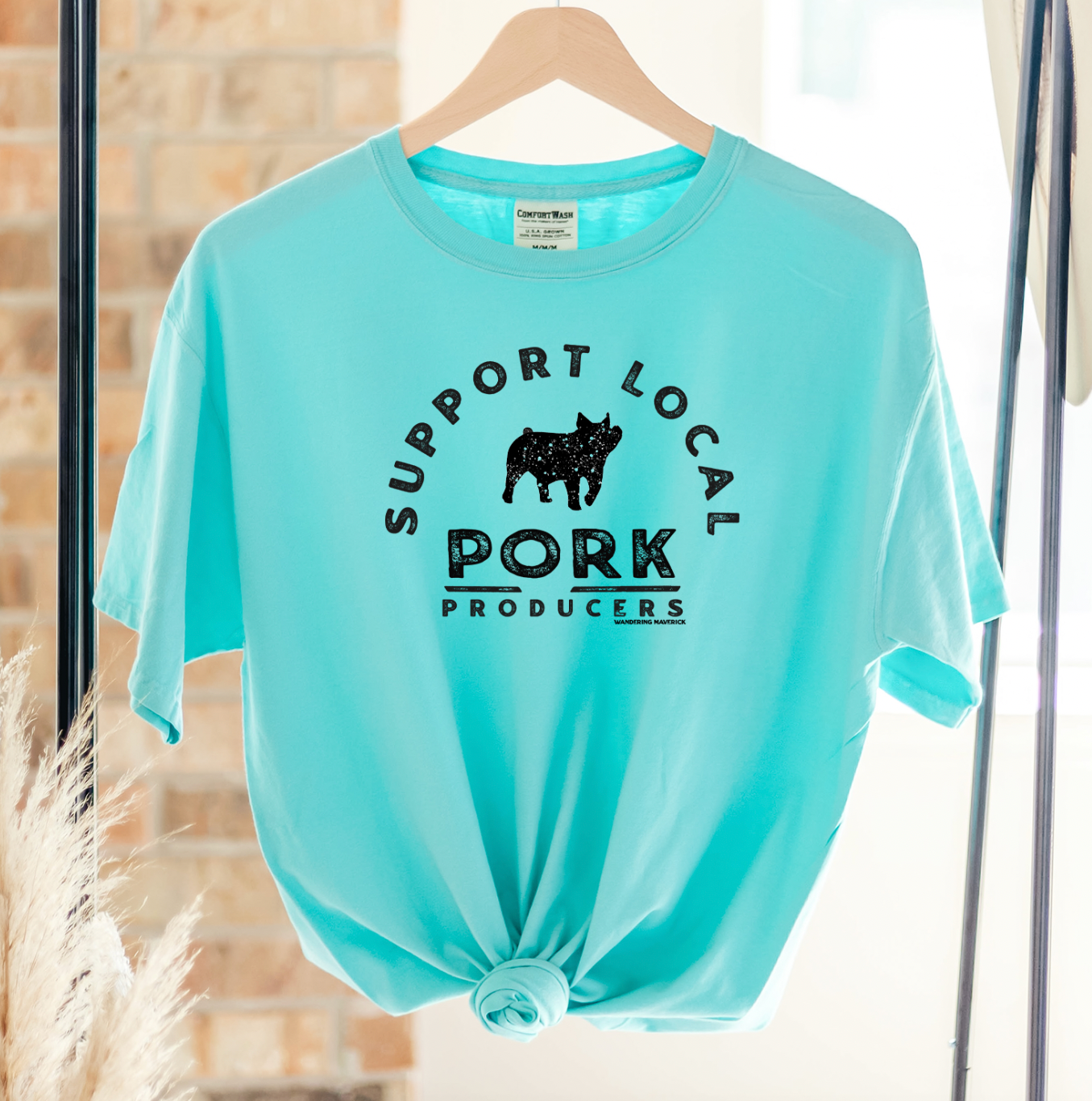 Support Local Pork Producers ComfortWash/ComfortColor T-Shirt (S-4XL) - Multiple Colors!