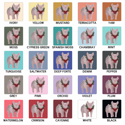 Christmas Pig ComfortWash/ComfortColor T-Shirt (S-4XL) - Multiple Colors!