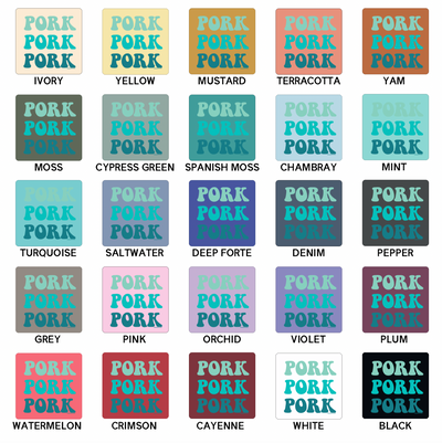 Funky Pork Blue ComfortWash/ComfortColor T-Shirt (S-4XL) - Multiple Colors!