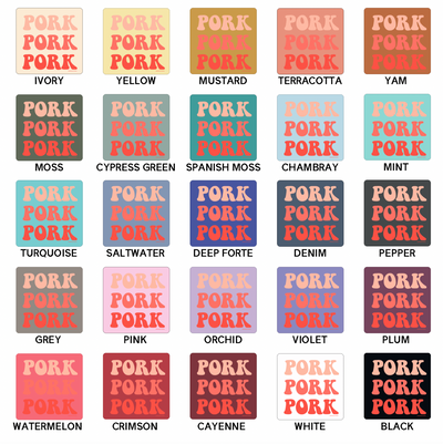 Funky Pork Orange ComfortWash/ComfortColor T-Shirt (S-4XL) - Multiple Colors!