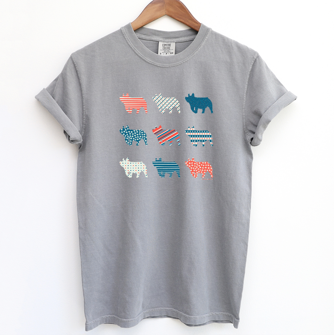 Patriotic Bundle Pig ComfortWash/ComfortColor T-Shirt (S-4XL) - Multiple Colors!