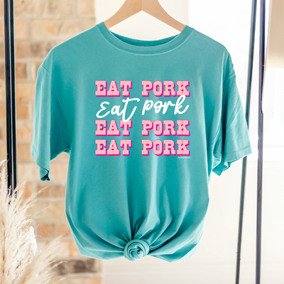 Pink Western Eat Pork Dolly ComfortWash/ComfortColor T-Shirt (S-4XL) - Multiple Colors!
