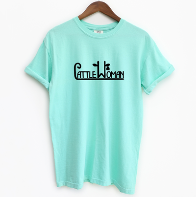 Cattlewoman Eartag ComfortWash/ComfortColor T-Shirt (S-4XL) - Multiple Colors!