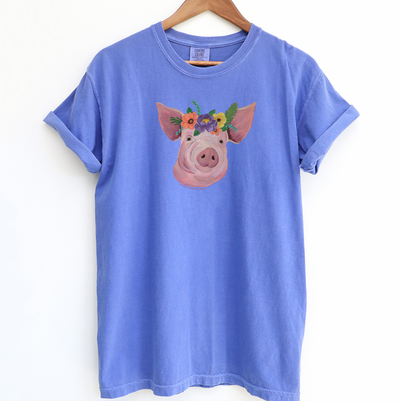 Pig Flower ComfortWash/ComfortColor T-Shirt (S-4XL) - Multiple Colors!