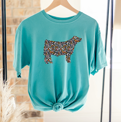 Colorful Cheetah Steer ComfortWash/ComfortColor T-Shirt (S-4XL) - Multiple Colors!