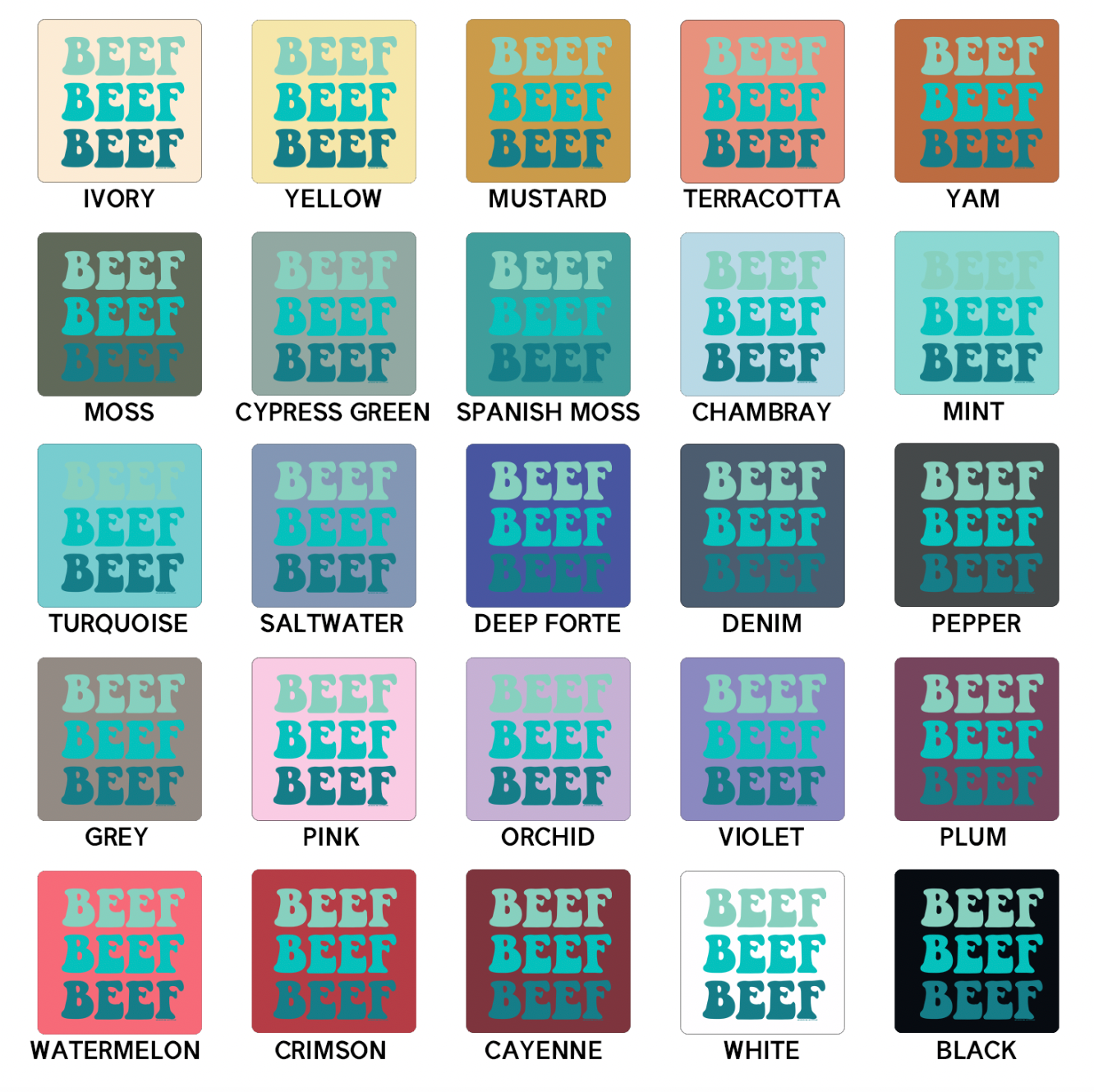 Funky Beef Blue ComfortWash/ComfortColor T-Shirt (S-4XL) - Multiple Colors!